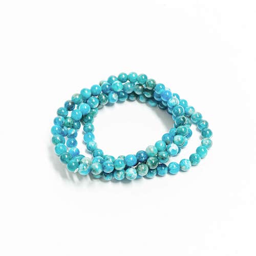 Apatite round beads bracelet
