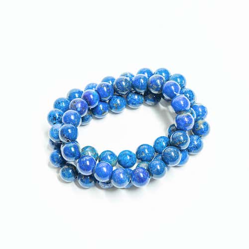 Lapis lazuli round beads bracelet