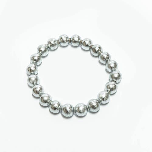 Meteorite Muonionalusta bracelet round beads